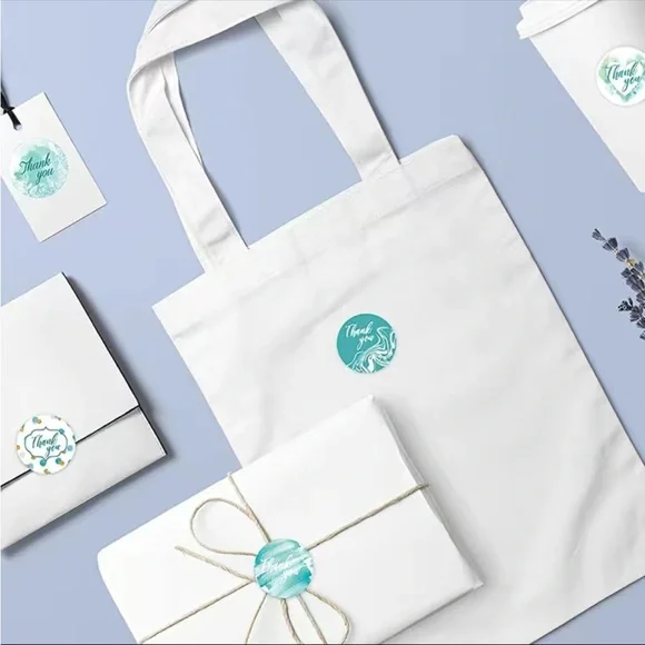 500 1”  Roll Blue Thank You Stickers PRICE IS FIRM - Picture 3 of 4